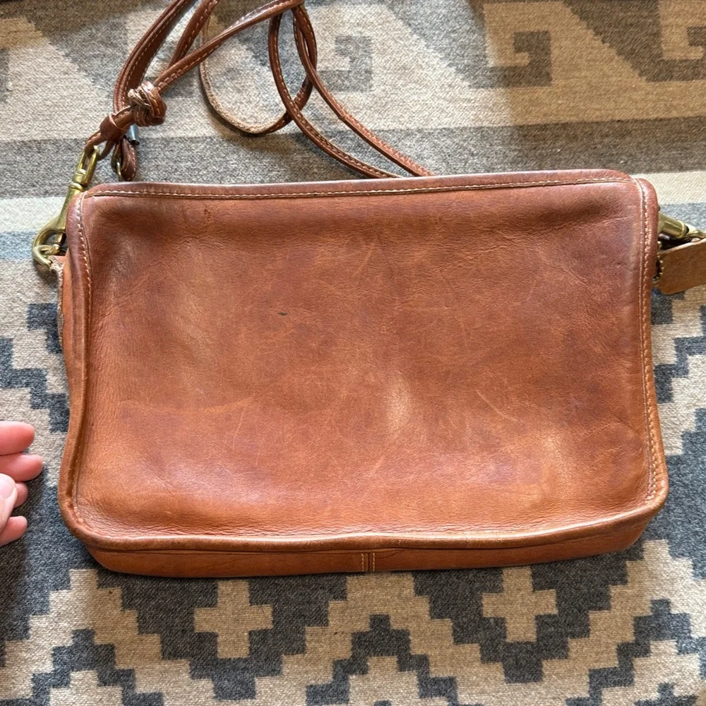 Coach Tan Leather Crossbody Bag - Picture 2 of 5